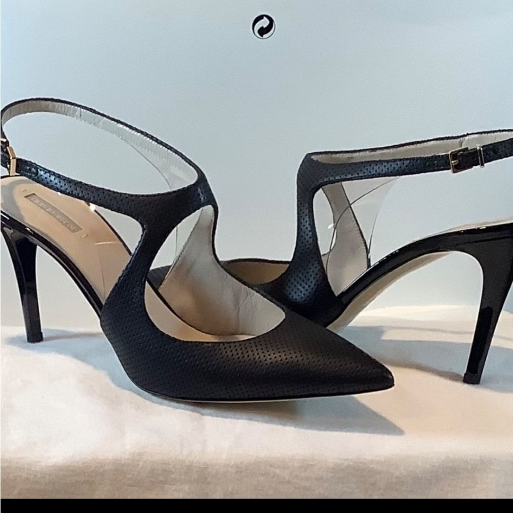 NWOT Giorgio Armani 3.5 Leather Heels Size 38 - Picture 5 of 13